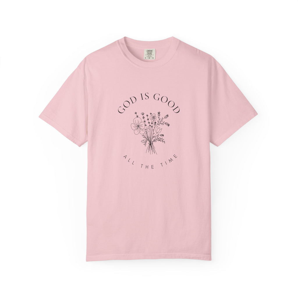 God Is Good Floral T-Shirt — 'God Is Good All The Time' Christian Tee