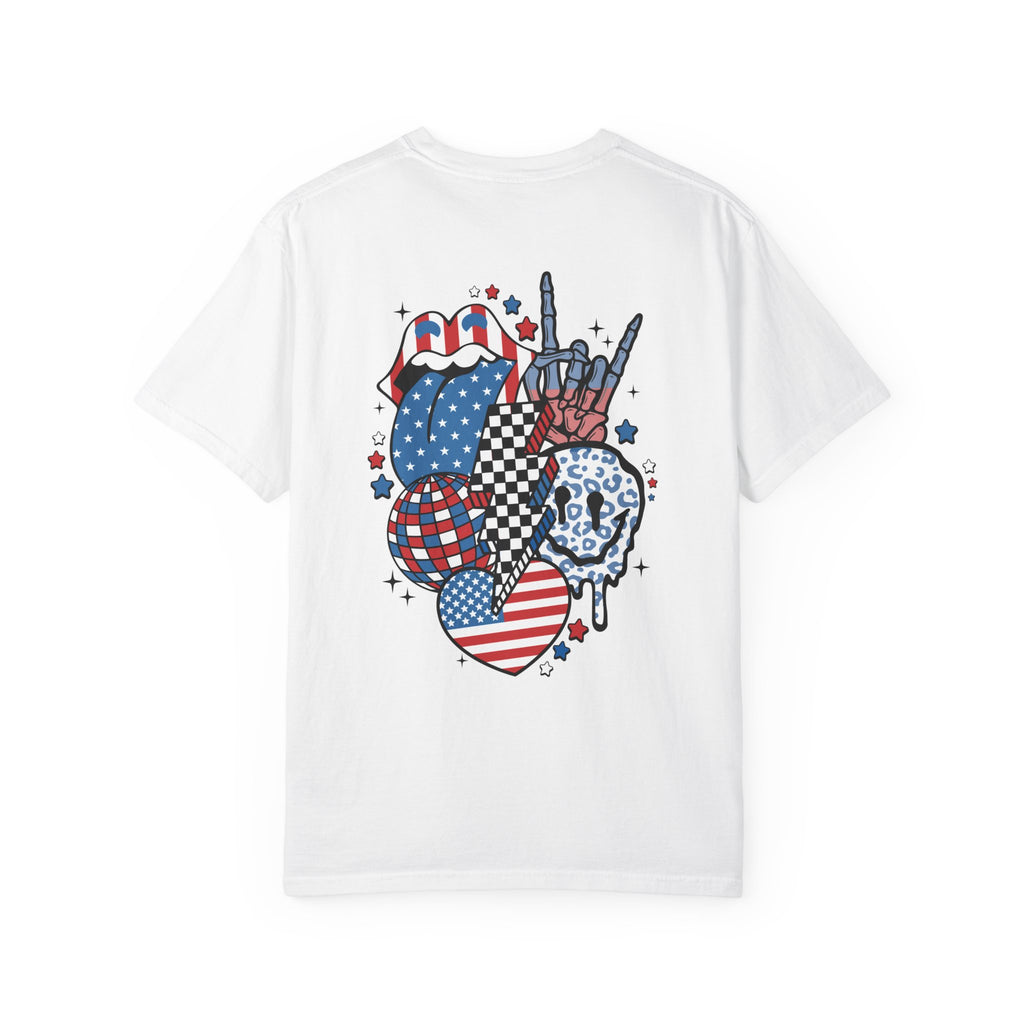Patriotic Rock 'n' Roll Tongue T-Shirt