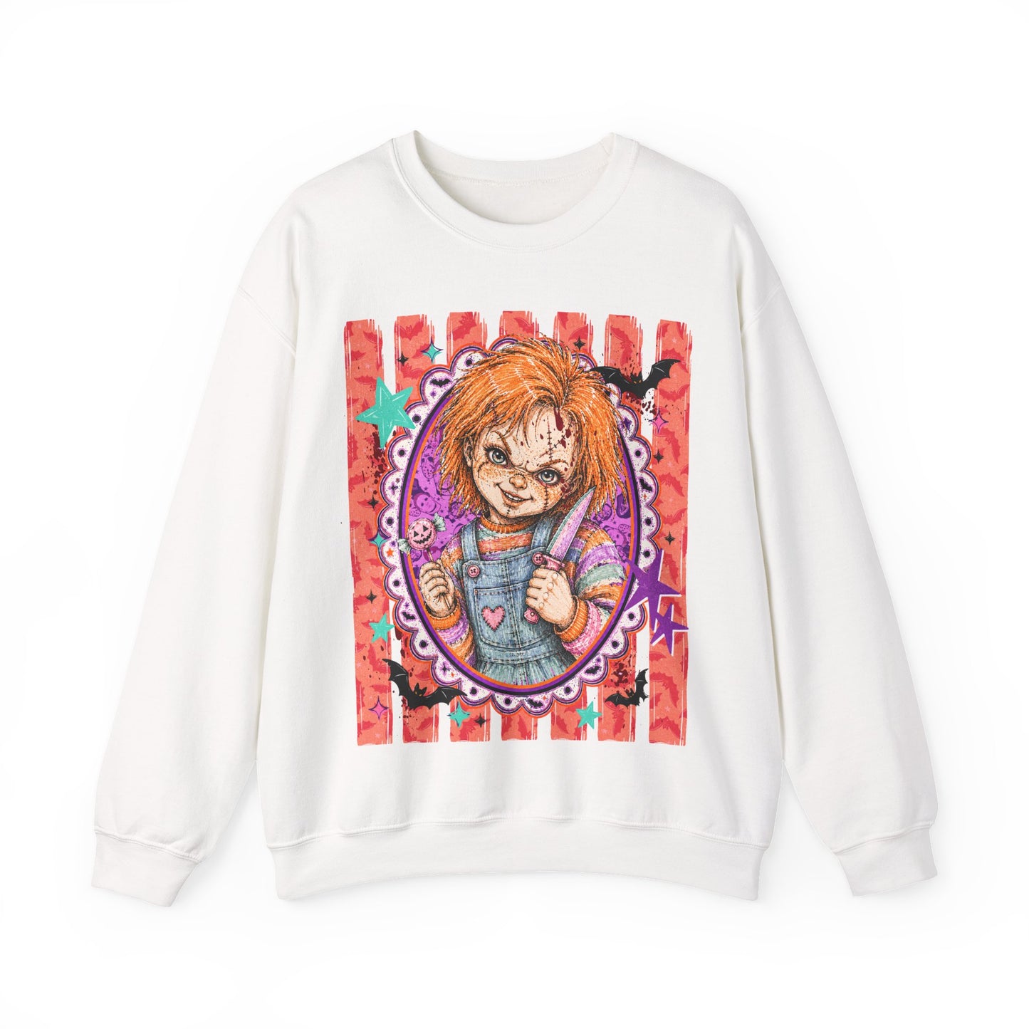 Chucky Horror Crewneck Sweatshirt — Retro Killer Doll Graphic
