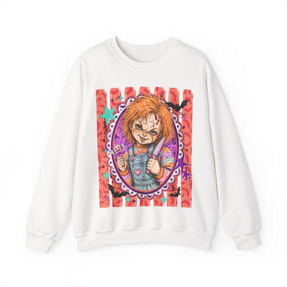 Chucky Horror Crewneck Sweatshirt — Retro Killer Doll Graphic