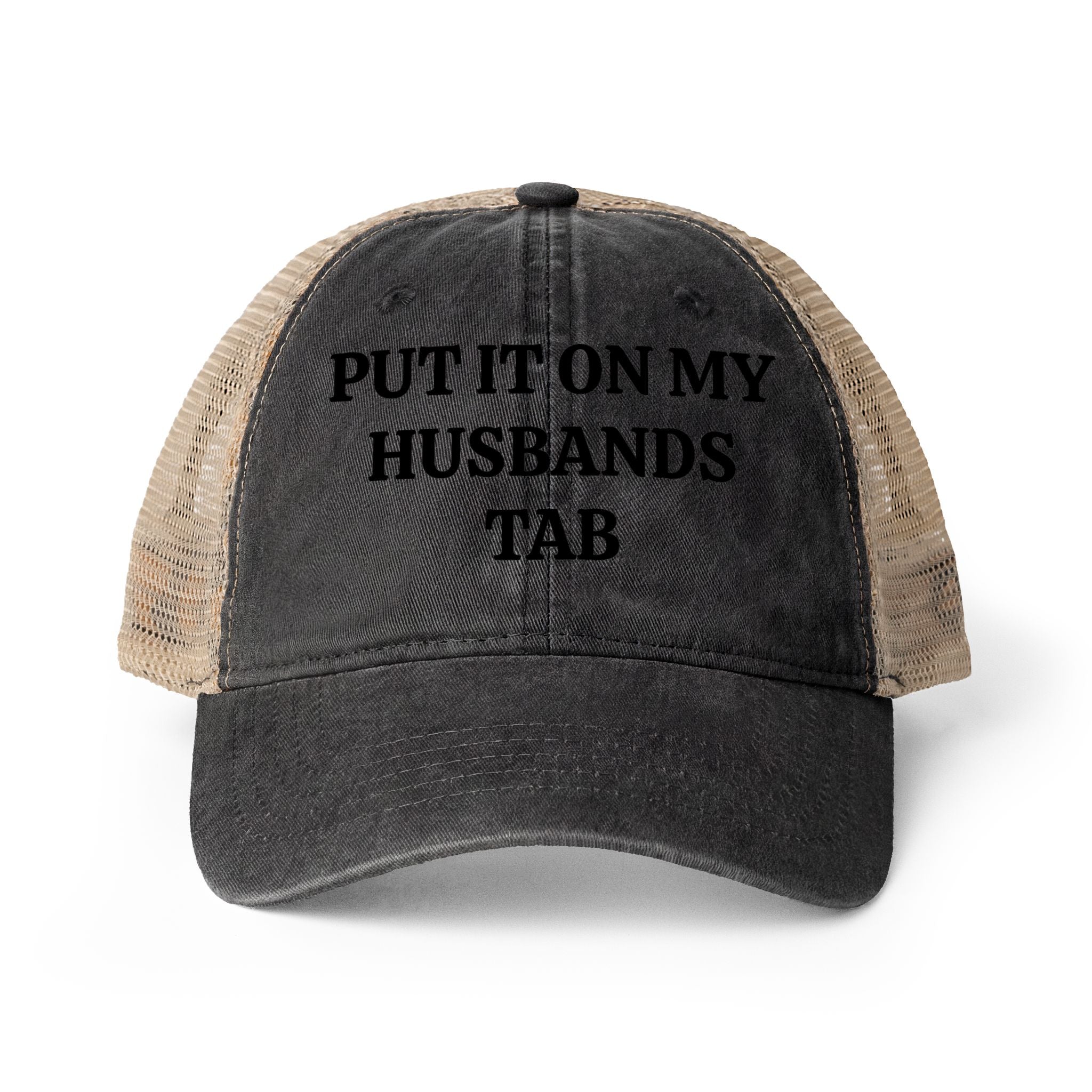 Women's Washed Mesh-Back Cap “Put it on my husbands tab”