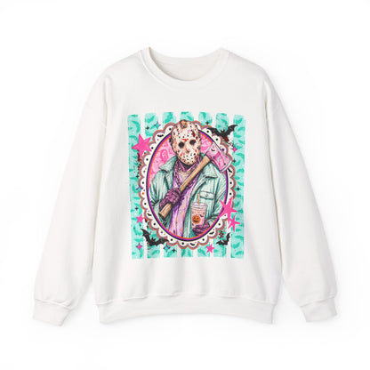 Crewneck Sweatshirt — Retro Jason Voorhees Portrait Graphic