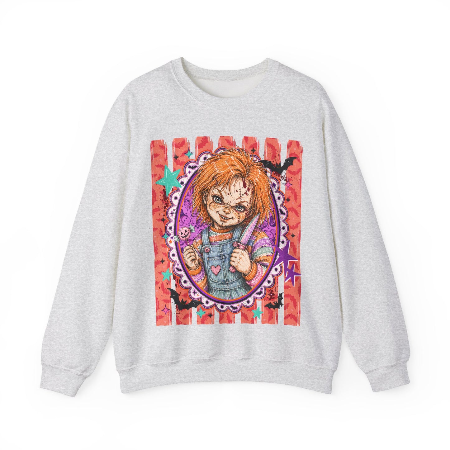 Chucky Horror Crewneck Sweatshirt — Retro Killer Doll Graphic