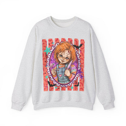 Chucky Horror Crewneck Sweatshirt — Retro Killer Doll Graphic