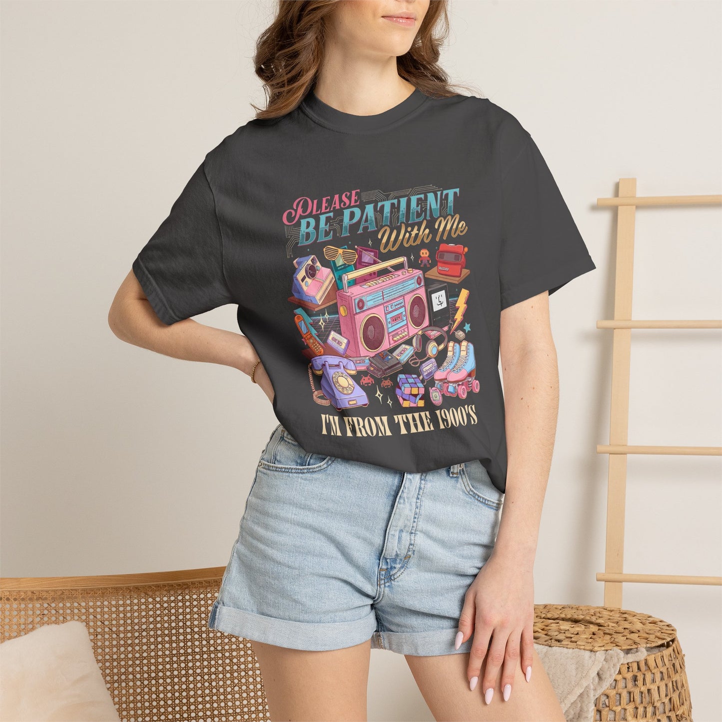 Be Patient With Me Graphic T-Shirt — Vintage Radio & Cozy Retro Comfort Tee