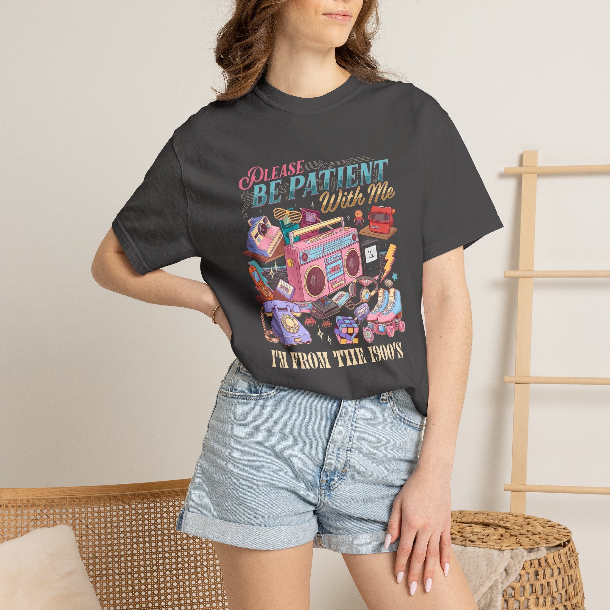 Be Patient With Me Graphic T-Shirt — Vintage Radio & Cozy Retro Comfort Tee