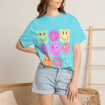 Neon Retro Happy Face T-Shirt
